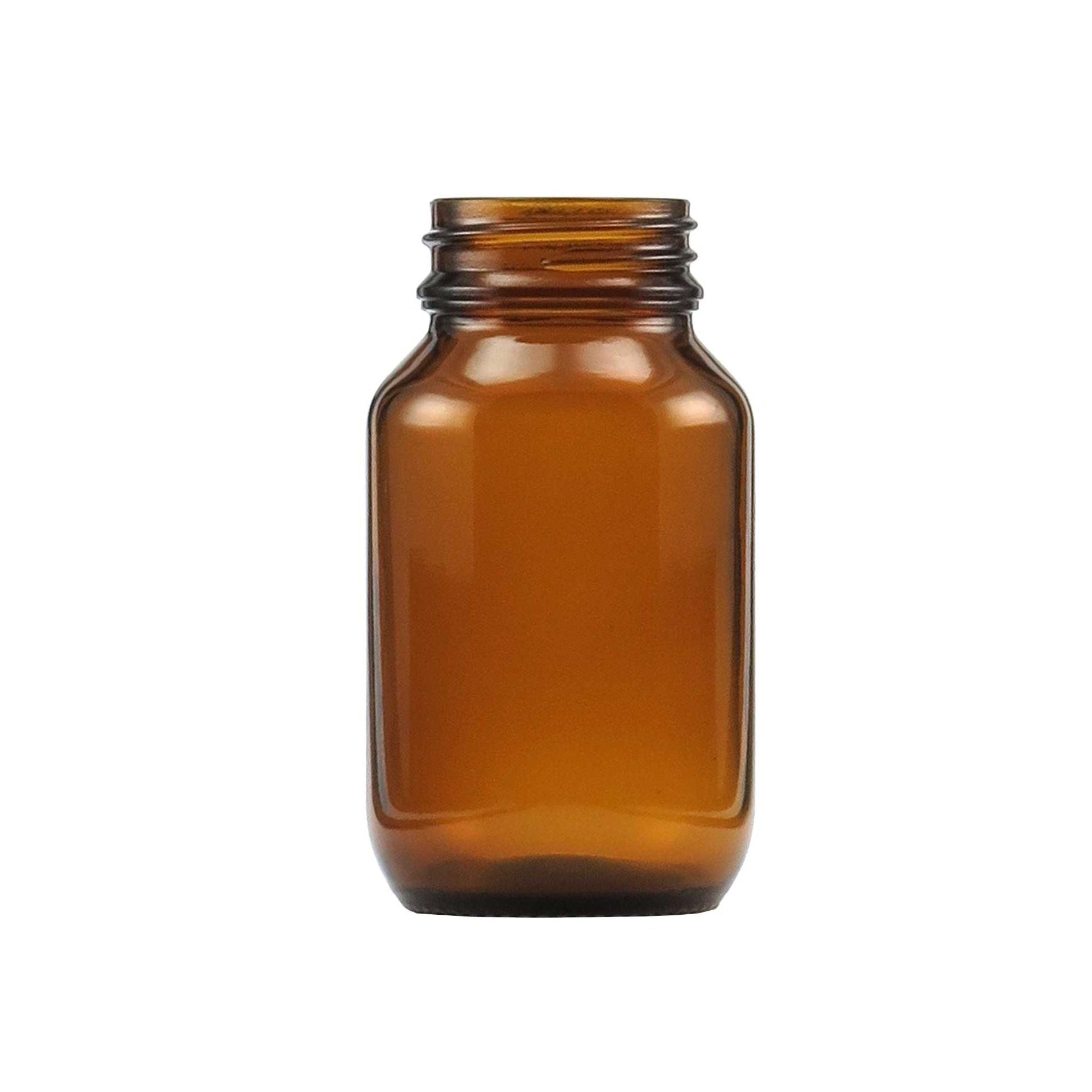 100ml Hajmola Glass Amber Bottle with Black Cap_(N4873)