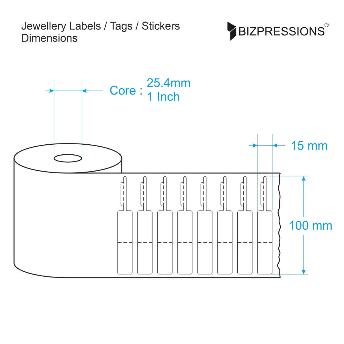 Jewellery Label Tags / PVC Sticker Roll