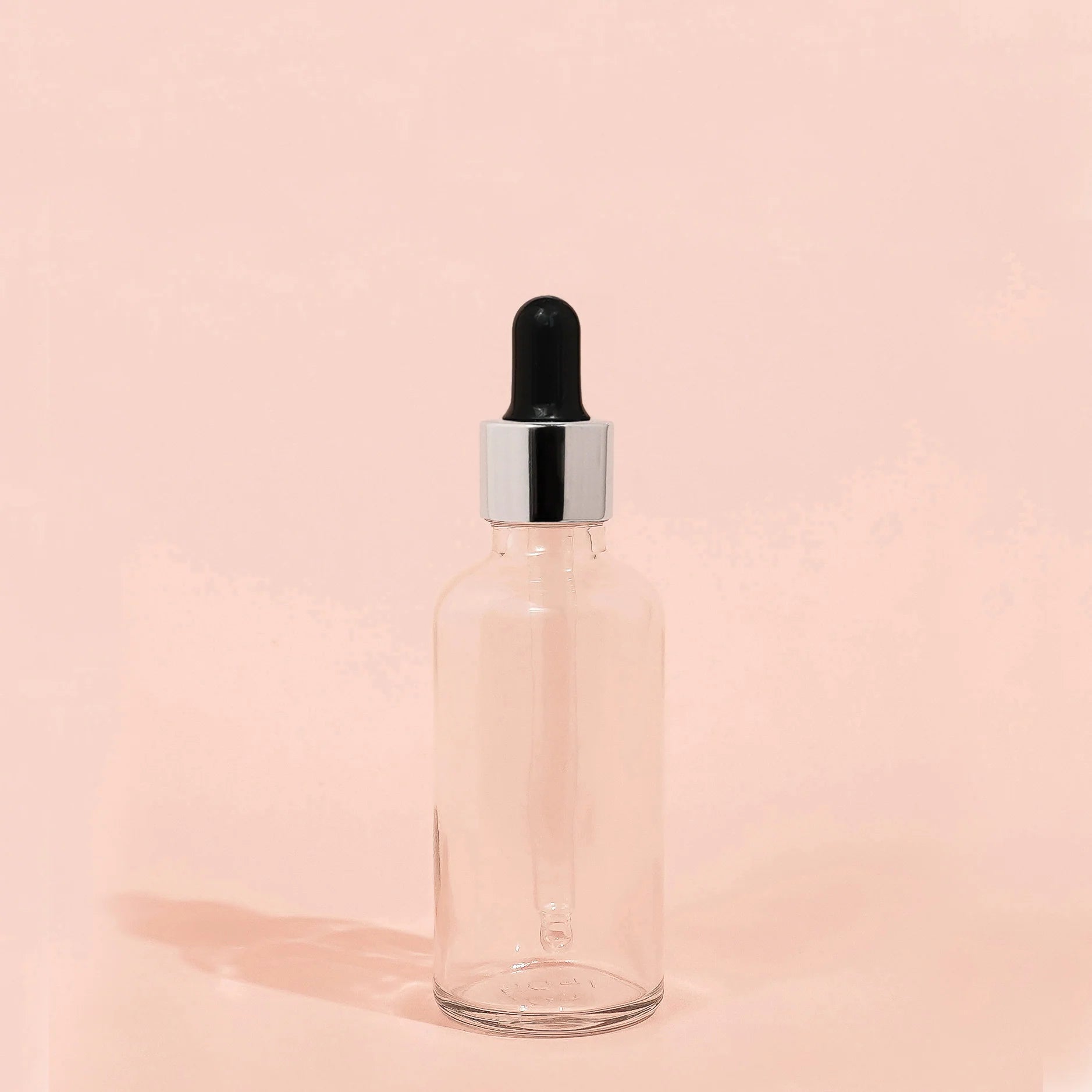 Clear Glass Bottle with Inner and Rubber Dropper