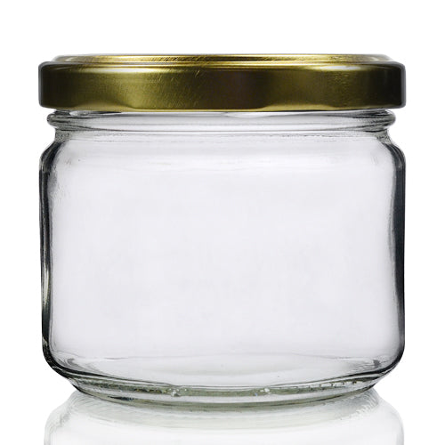 300ml Round Glass Jar with 82mm Lug cap