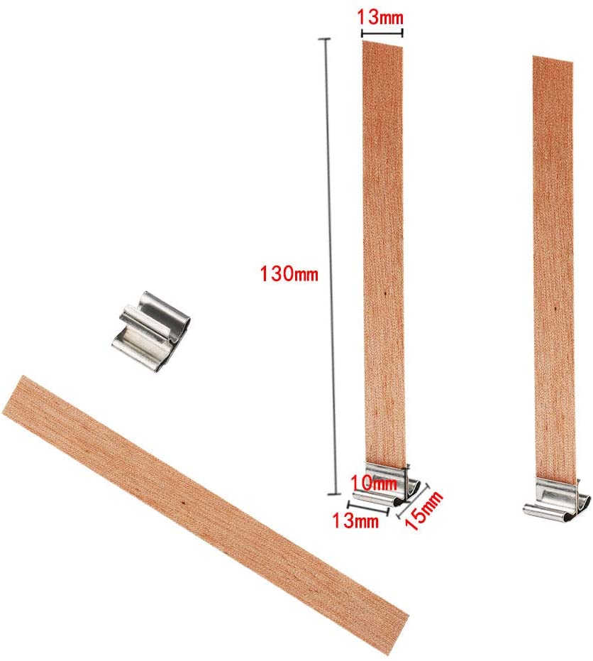 Wooden Candle Wick With Iron Stand Sustainer for Candle Making