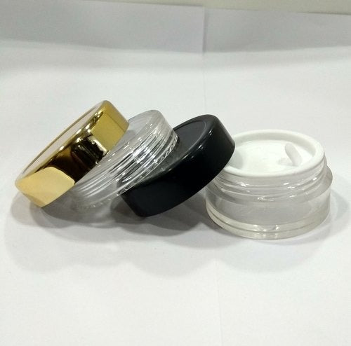 Acrylic San / Cream Clear Jar with Cap and Lid